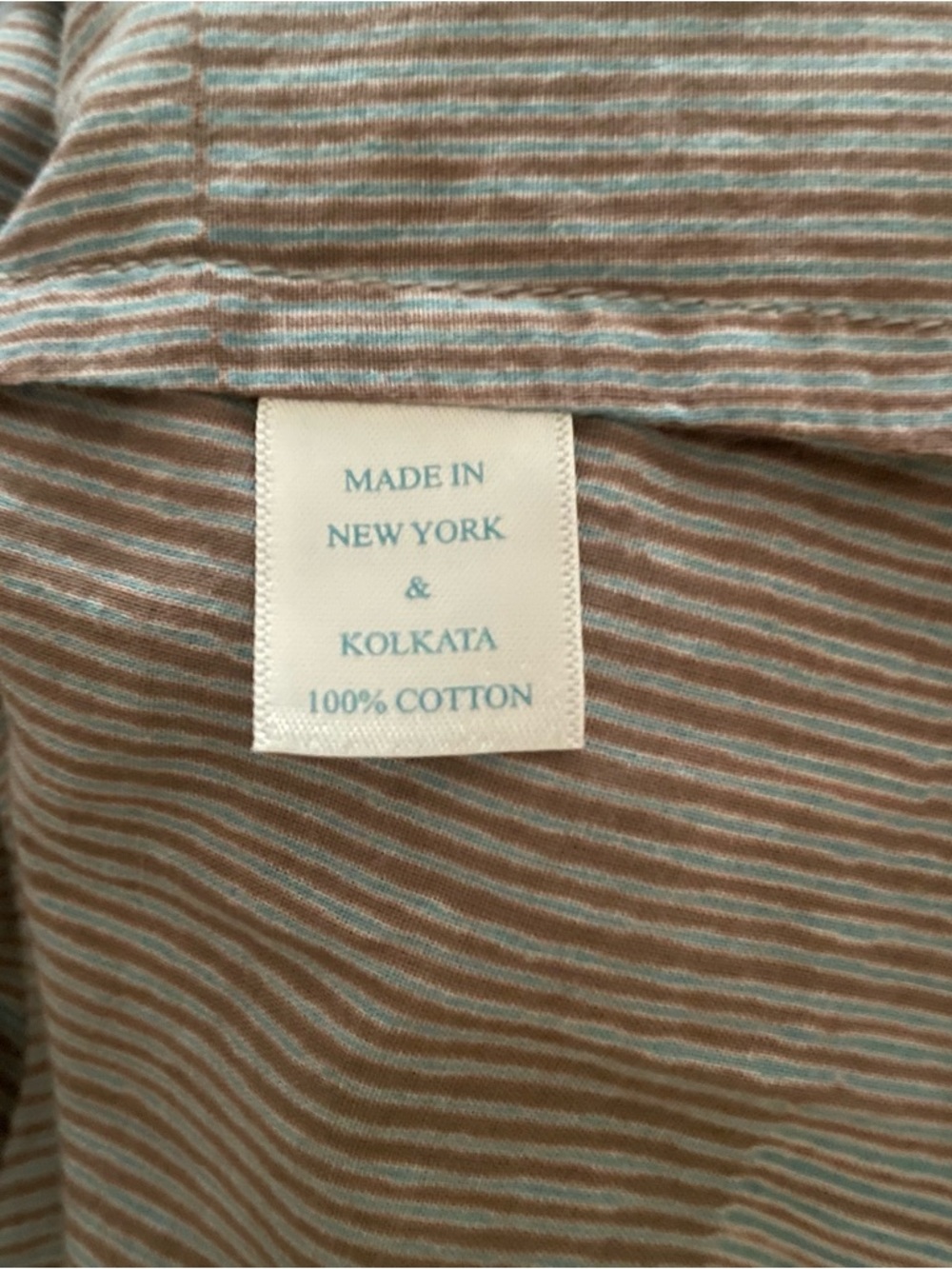 Juli Raja Button Up Shirt Dress 100% Cotton Pockets Micro Striped Size Small - Picture 14 of 14